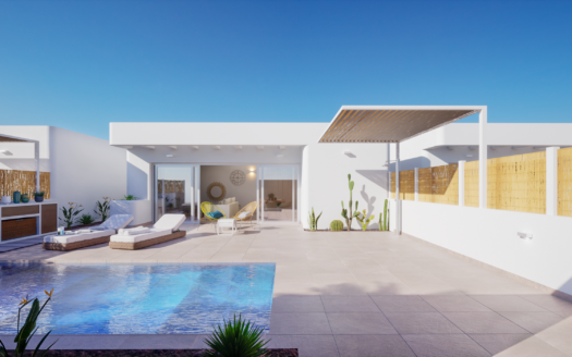 Modern one level villa with 3 bedrooms and private pool in Los Alcázares