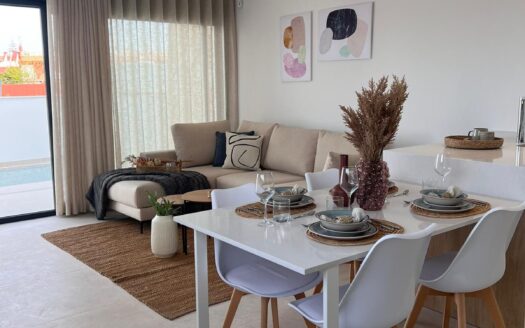 Key Ready semi detached villa 800m from the beach in San Javier